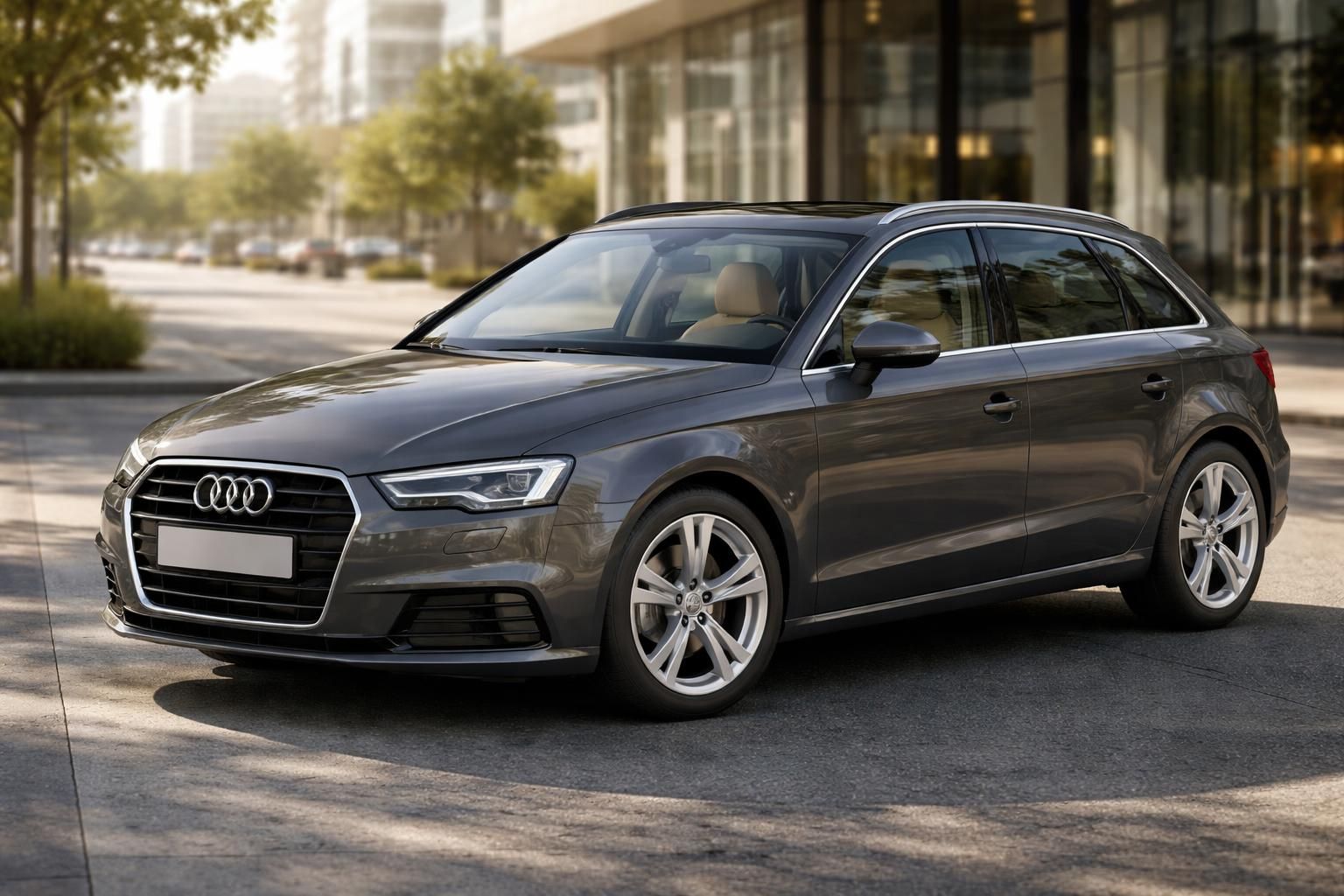 découvrez l'audi a3 sportback 2.0 tdi 150 ambiente, équipée de sellerie cuir, toit panoramique, gps intégré et jantes 16 pouces pour une conduite alliant confort et performance.